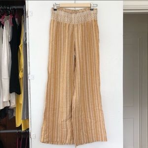 **SOLD**Indigo Rein Striped Linen Wide Leg Pants